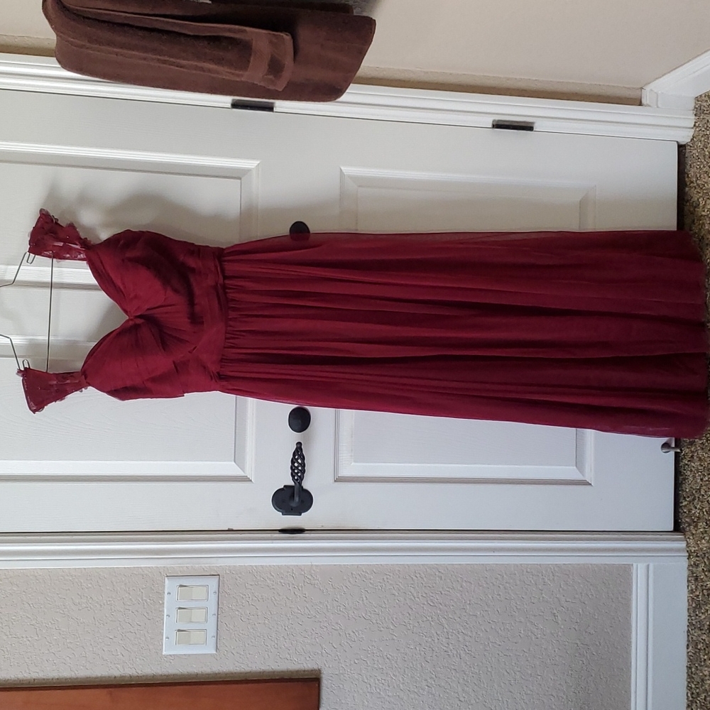 Bridesmaid/wedding guest dress burgundy color